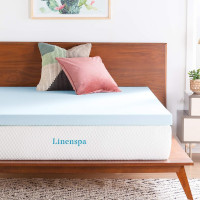 Linenspa 3 Inch Memory Foam Mattress Topper