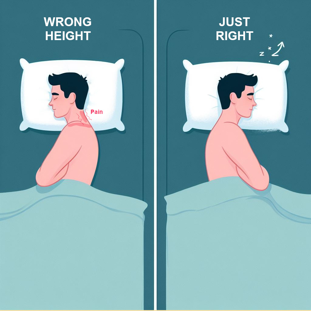 right height means good sleep quality
